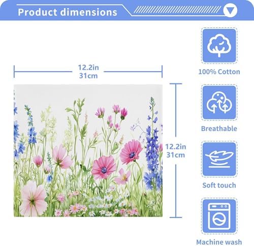 xigua Colorful Wildflowers Washcloth Set