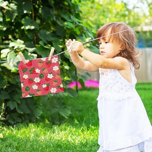 YETTASBIN Strawberry Washcloths 2 Pack