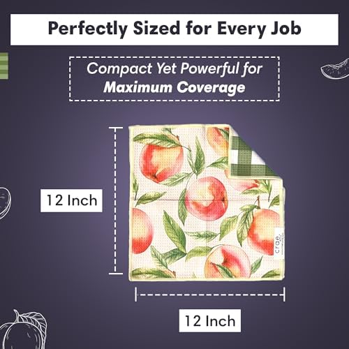 Microfiber Reversible Washcloths for Kitchen Peaches Cream