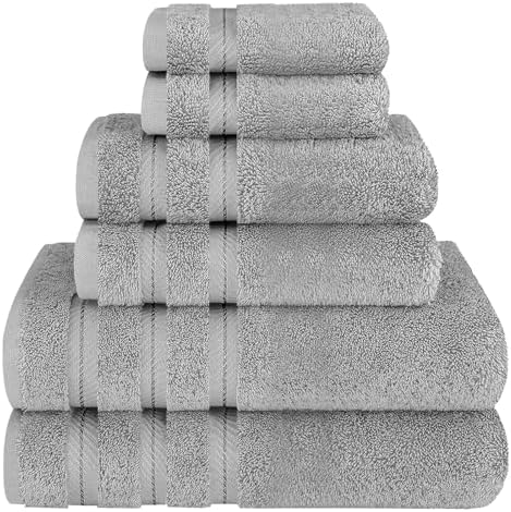 GIVONCHO Premium 6-Piece Turkey Cotton Towel Set