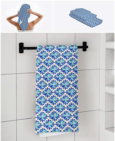 Boanket Blue Flowers 3-Piece Bath Towel Set