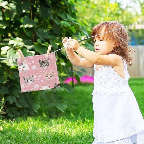 Xigua Adorable Kitten Washcloths Set of 2 12 x 12 Inch