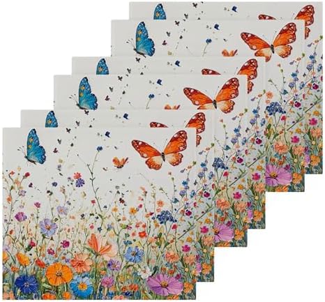 Stunning Xigua Vibrant Wildflowers Washcloth Set for Your Home or Travel