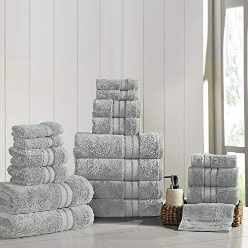 Modern Threads - Luxurious 18-Piece Cotton Towel Set - bath hand and washcloths