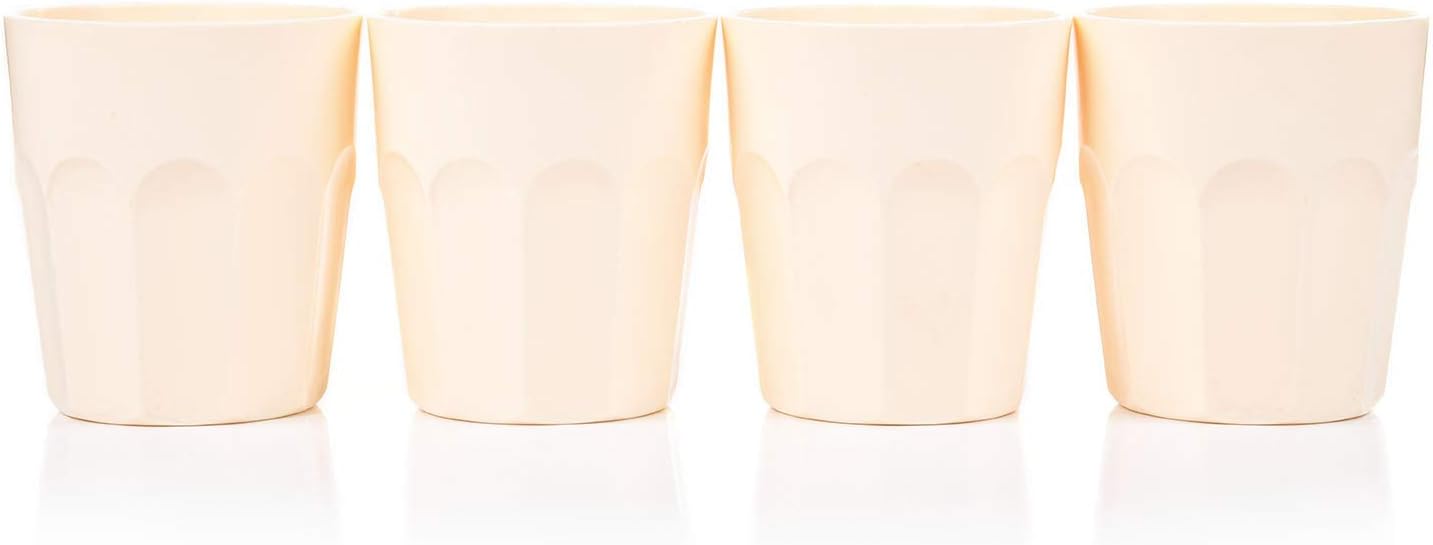 Unbreakable Reusable Glass Drinking Cups for Parties BBQ - Set of 4