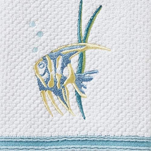 Elegant Ocean Watercolor Hand Towels White 2-Pack