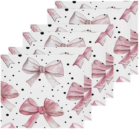 YETTASBIN Bow Pink Washcloths 2 Pack