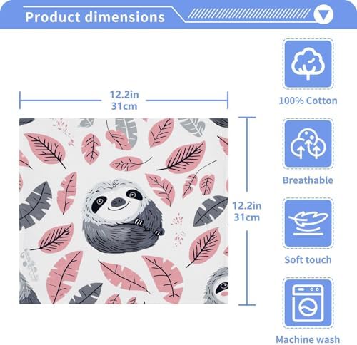 Yetatasbin Sloth Washcloths 2-Pack