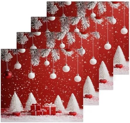 Xigua Christmas Washcloths Set of 2 12x12 Inch 1