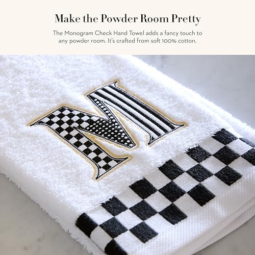 MACKENZIE-CHILDS Monogram Cotton Hand Towel for Bathroom or Kitchen