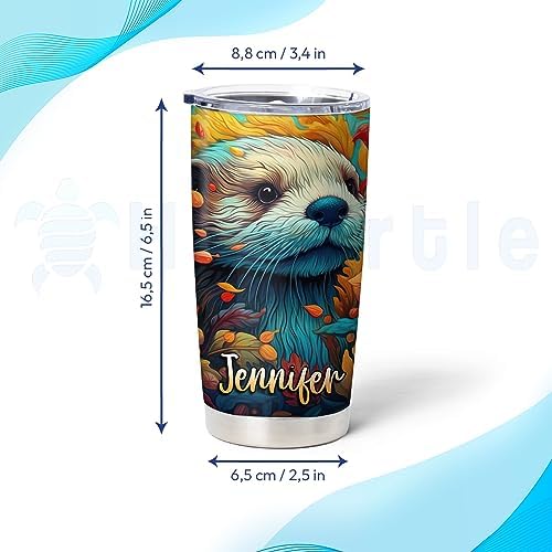 Hyturtle Otter Lovers Personalized Tumbler