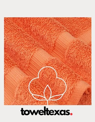 4-Piece Washcloth Set Soft Absorbent Cotton Washcloths Orange