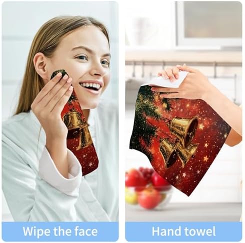 Xigua Golden Bells Washcloth Set Ultra Soft Hypoallergenic 12x12 Fast Drying Machine Washable