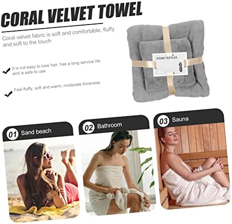 1 Set Reusable Coral Fleece Beach Towels