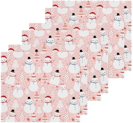 Xigua Christmas Snowman Washcloths Set of 2 12 x 12 Inch