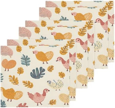 Fast-Drying Machine Washable 12x12 Washcloth Set Cute Turkey Eco-Friendly