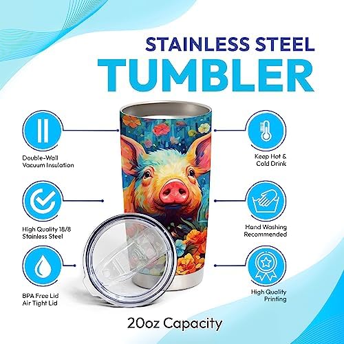 Personalized Stainless Steel Tumbler with Lid 20oz