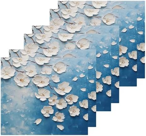 Xigua White Flowers Washcloth Set
