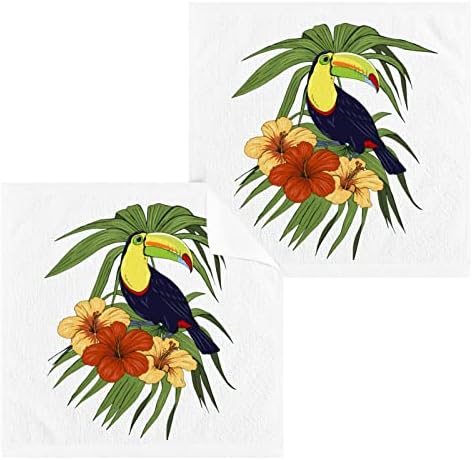 Susiyo Toucan Bird Washcloths Set of 2 12x12 Inch
