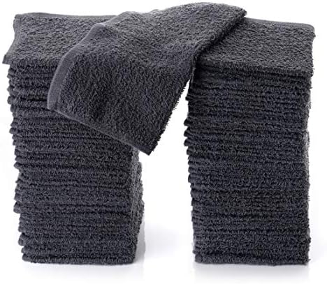 SIMPLI-MAGIC Gray Washcloths 24 Count 12x12