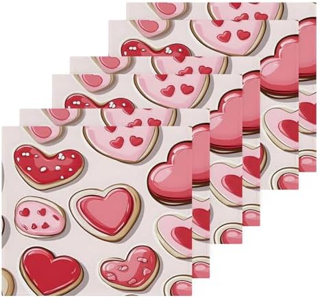 Xigua Valentines Cookies Washcloth Set - 2-12PCS 12x12