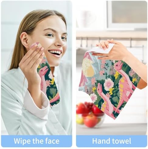 Dinosaur-themed Face Towel Set for Kids Babies