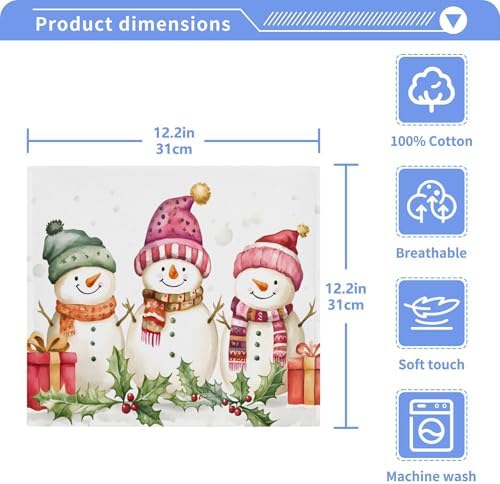 Charming Christmas Washcloth Set - Multi-Use Soft Absorbent Durable