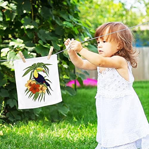 Susiyo Toucan Bird Washcloths Set of 2 12x12 Inch