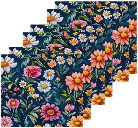 Durable Washcloth Set with Wildflowers 2-12 Sizes