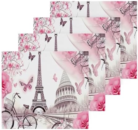 YETTASBIN Eiffel Tower Washcloths 2 Pack