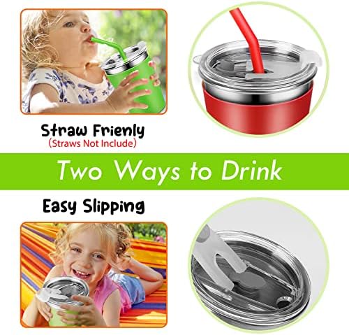 Sturdy 5-Piece Stainless Steel Cups with Lid