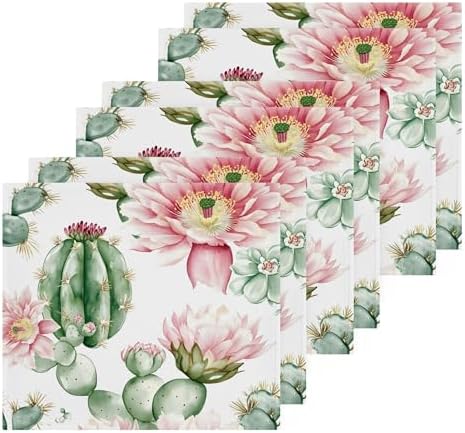 Xigua Cute Cacti Fast-Drying Washcloth 12x12-Inch Set