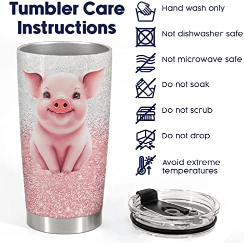 Just a Girl Who Loves Pigs Tumbler with Lid 20oz