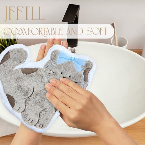 JFFTLL Coquette Blue Bow Cat Hand Towels