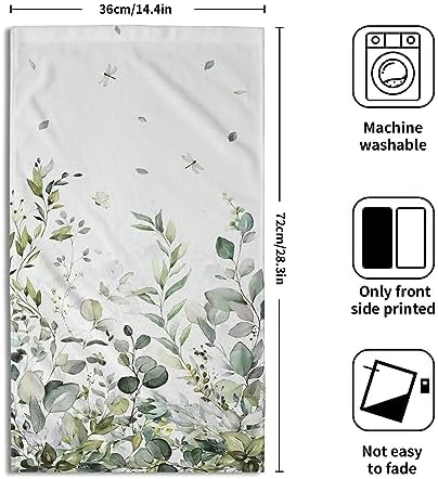 Sage Green Eucalyptus Hand Towels Set of 2