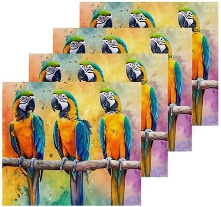 Xigua Parrot Washcloth Set - Fast Drying Multi-Purpose Towels for Bathroom Kitchen