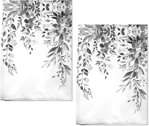 2-Pack Eucalyptus Microfiber Hand Towels Soft Absorbent for Home Travel