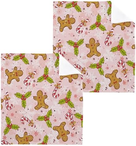 Perfect Christmas Gift Gingerbread Man Washcloth Multi-Purpose 12 x 12