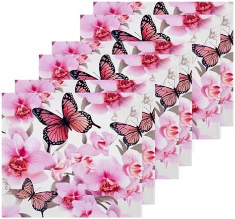 YETTASBINButterfly Flower Washcloth Set 2-Pack