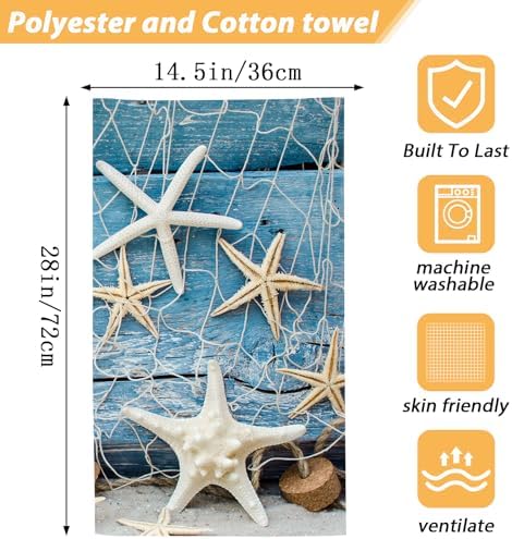 Detscripts Starfish Seashell Hand Towels