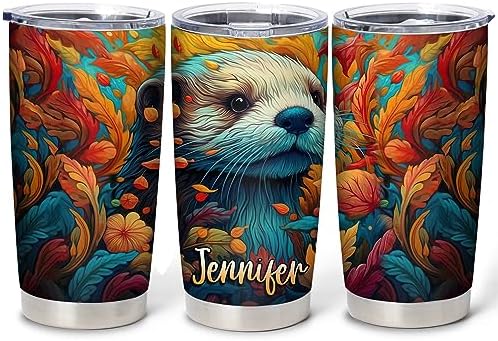 Hyturtle Otter Lovers Personalized Tumbler