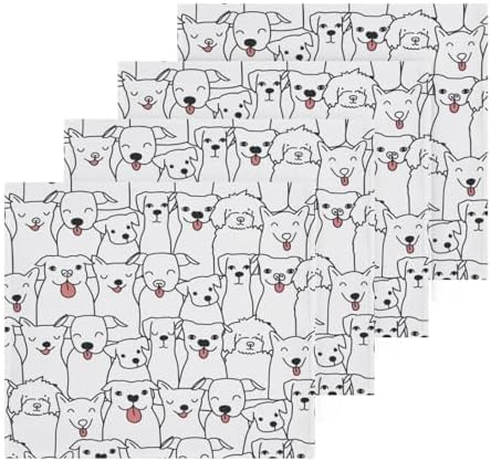 YETTASBIN Funny Dog Washcloths