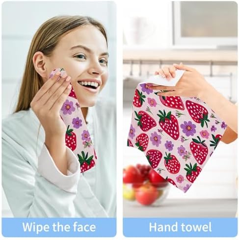 Strawberry Pure Cotton Washcloth Set Original Design