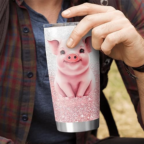 Just a Girl Who Loves Pigs Tumbler with Lid 20oz