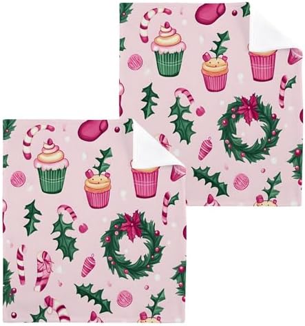 Christmas Wreath Washcloth Set by Xigua