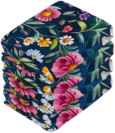 Durable Washcloth Set with Wildflowers 2-12 Sizes