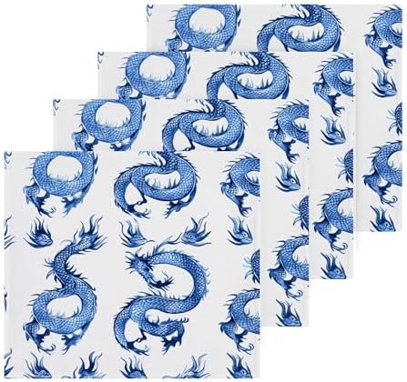 Xigua Blue Dragons Ultra Soft Washcloth Set