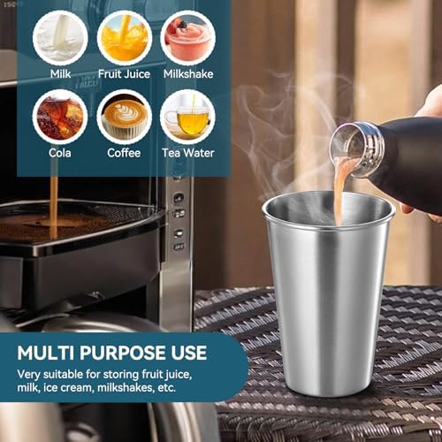 Sturdy 500ml Stainless Steel Juice Cup for Hot Cold Drinks