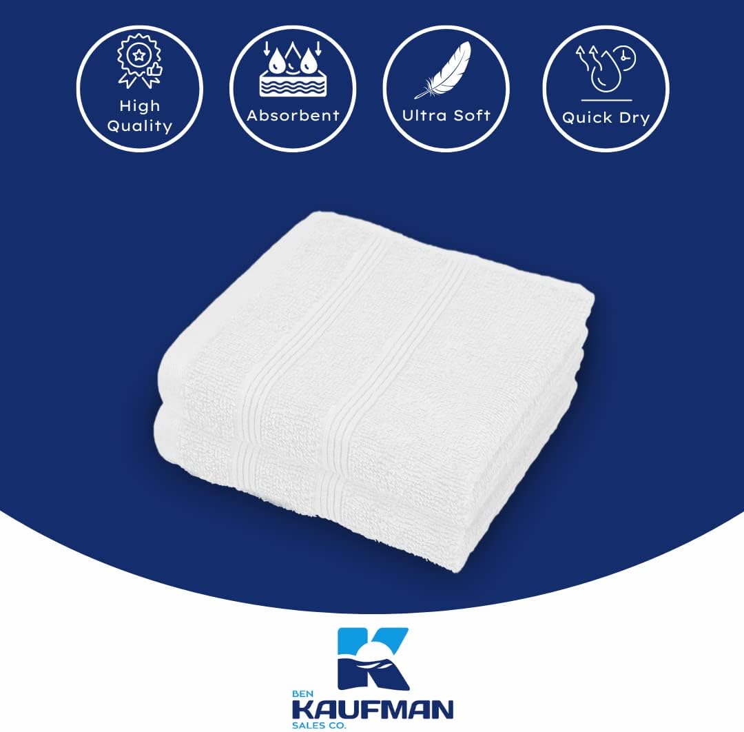 Kaufman Premium Washcloth Set of 12 13x13 Inches