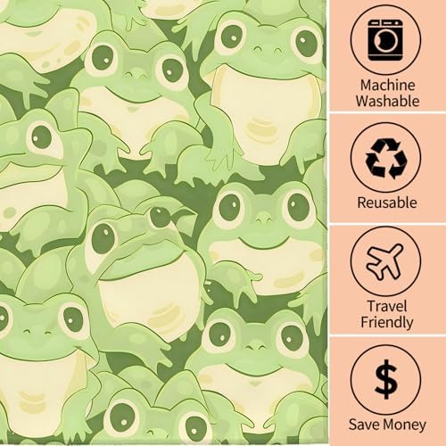 AmePay Cute Frog Hand Towels Set of 2 145 x 28